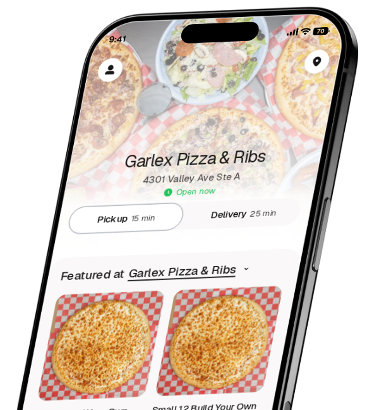 Garlex Pizza & Ribs app preview